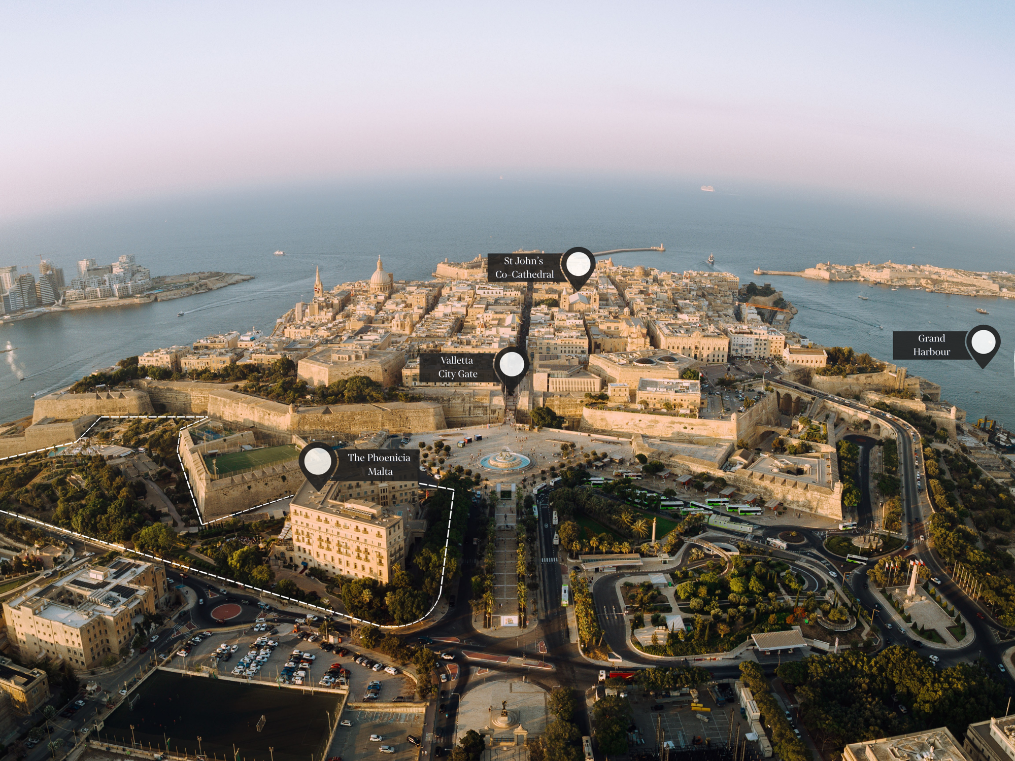 The Phoenicia Malta - map